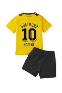 Borussia Dortmund Thorgan Hazard #10 Babytruitje Thuis tenue Kind 2022-23 Korte Mouw (+ Korte broeken)